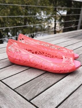 Crocs peep-toe flats